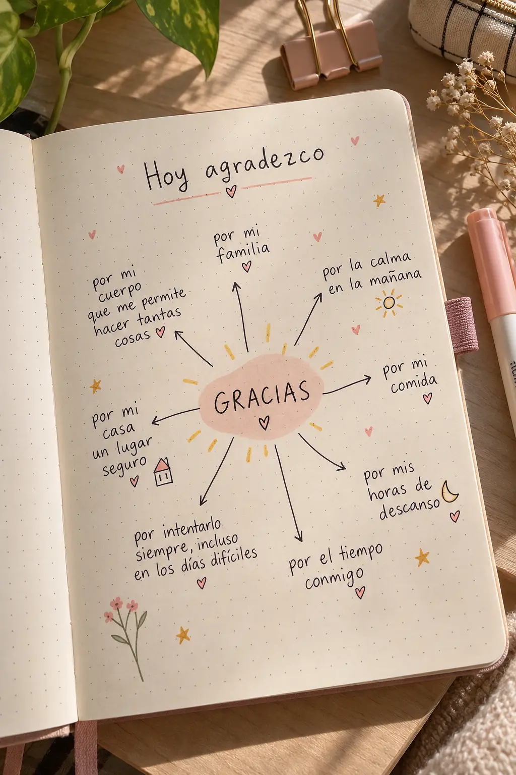 Ejemplo en cuaderno: Hoy agradezco