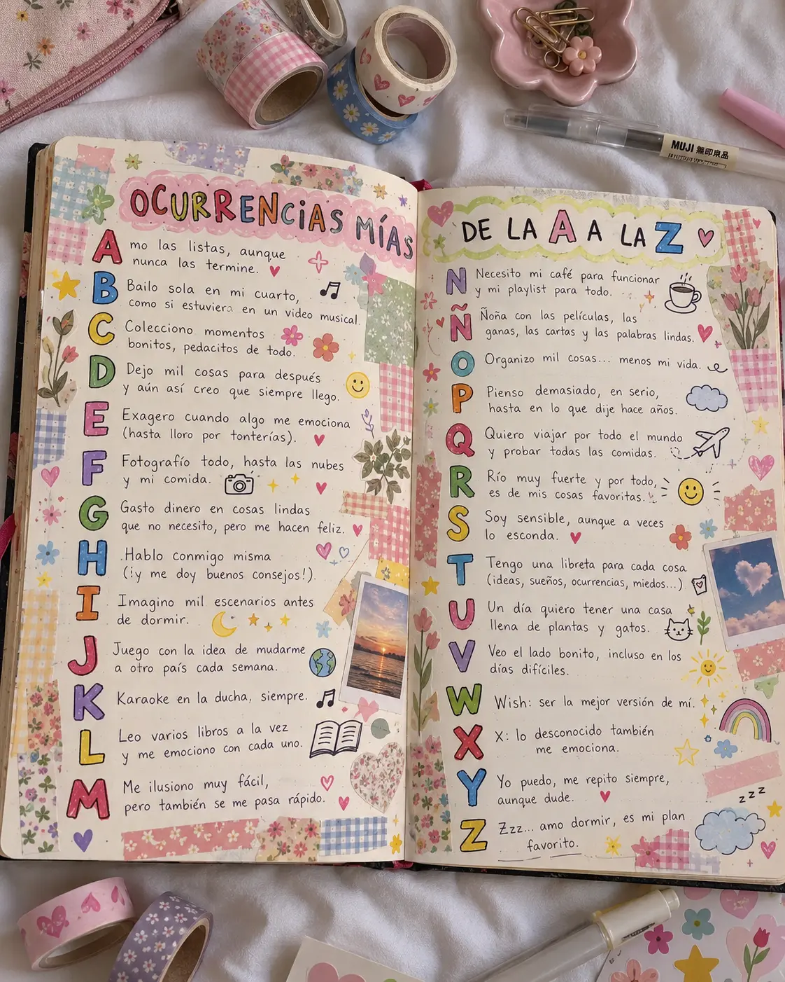 Ejemplo en cuaderno: Ocurrencias mías de la A a la Z